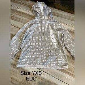 Under Armour Kids Light Gray Logo Hoodie